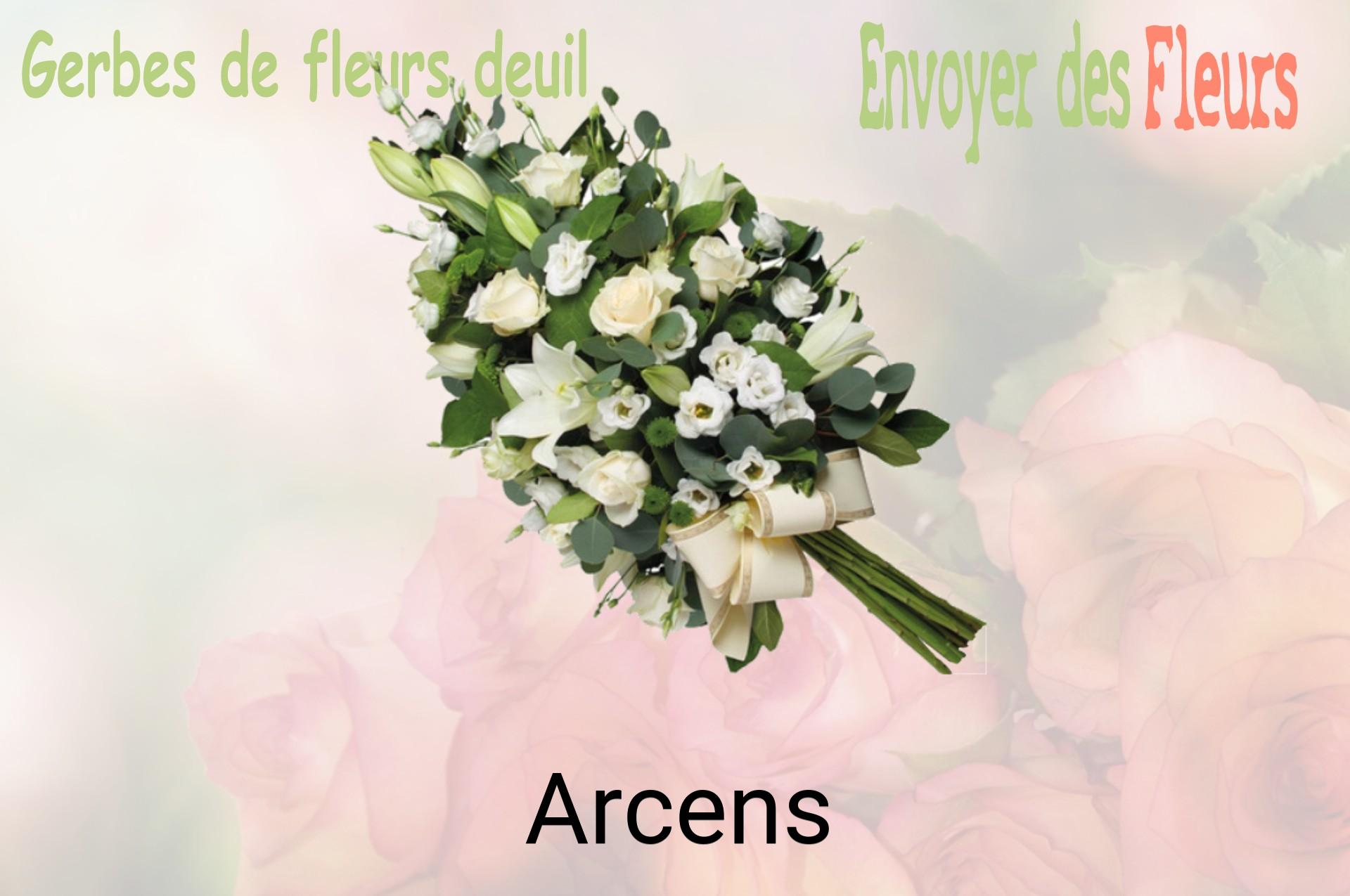 Gerbe de fleurs de deuil livrée à Arcens